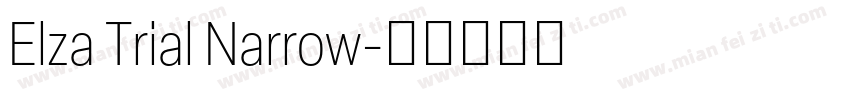Elza Trial Narrow字体转换